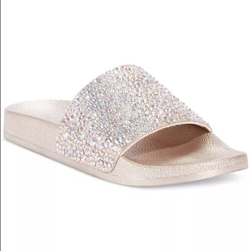 INC bling women’s Peymin pool slides size 7